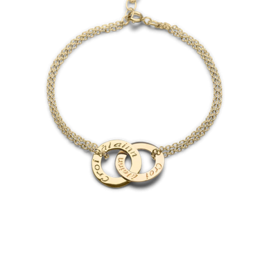 Gold Croí álainn double bracelet